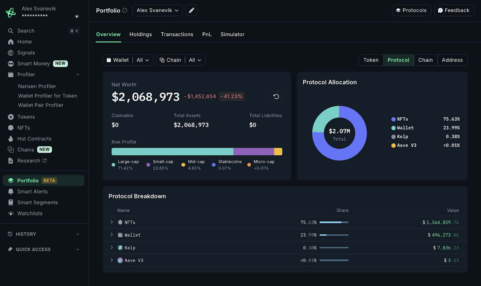 DeBank Arbitrum dashboard interface