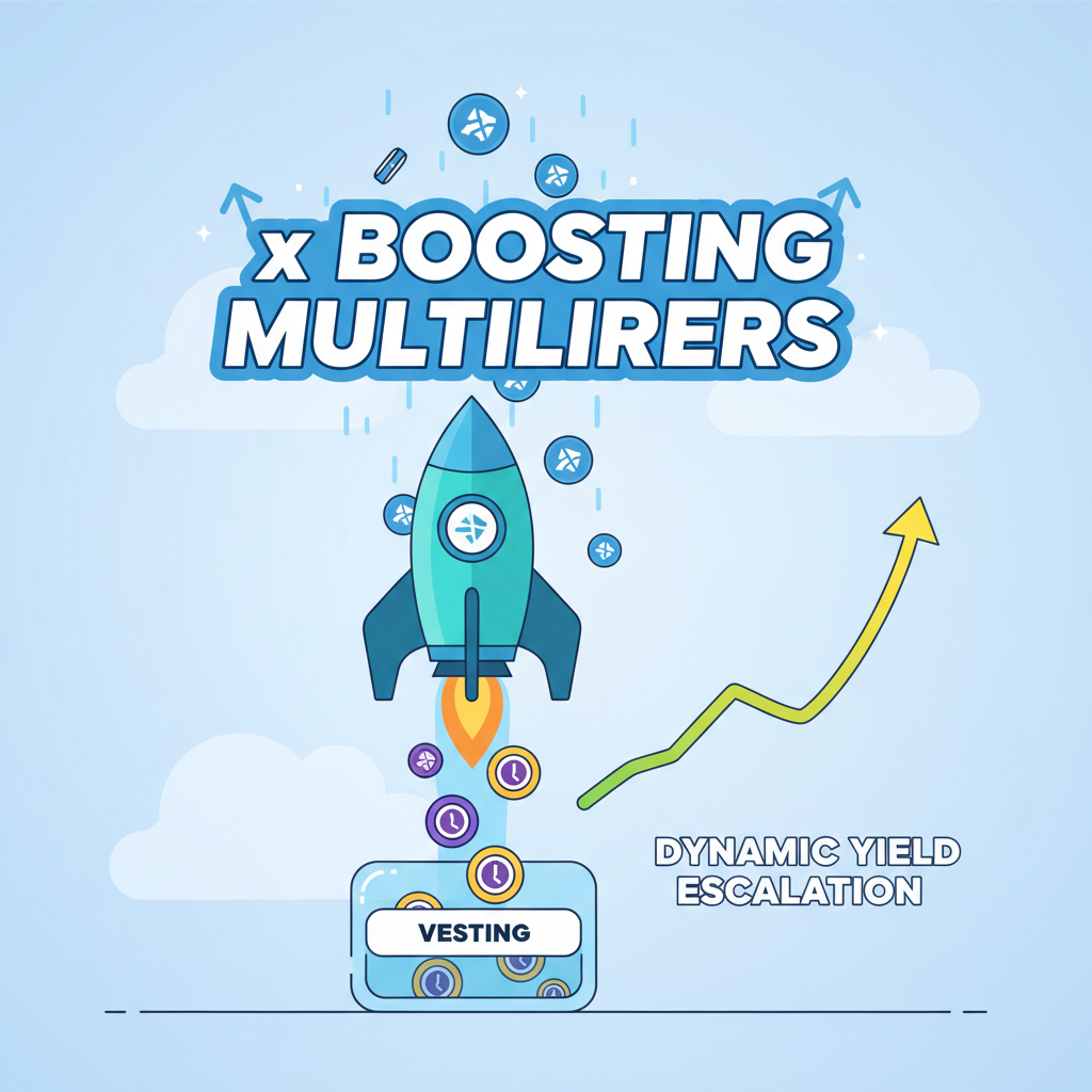 staking GMX to esGMX vault, multiplier points glowing, reward charts rising Arbitrum
